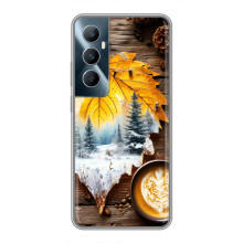 Чехол с уникальным дизайном «Осень с кофе» для Realme C65 – Осенне-зимнее кофе