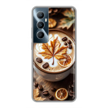 Чехол с уникальным дизайном «Осень с кофе» для Realme C65 – Пряный кофе