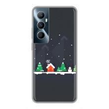 Силиконовый бампер на рождество для Realme C65 – Город зимний