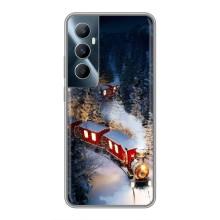 Силиконовый бампер на рождество для Realme C65 – Поезд