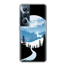 Силиконовый бампер на рождество для Realme C65 – Рождественский Олень