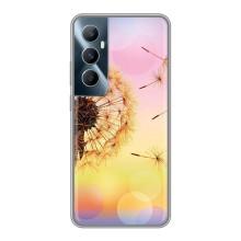 Силиконовый Чехол с одуванчиками на Realme C65 – Цветок-одуванчик