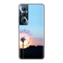 Силиконовый Чехол с одуванчиками на Realme C65 – Закат с одуванчиком
