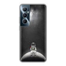 Силиконовый Чехол с принтом "Космонавты" на Realme C65 – Космонавт романтик