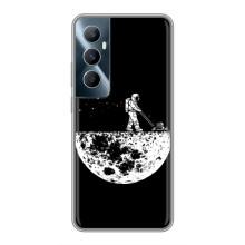 Силиконовый Чехол с принтом "Космонавты" на Realme C65 – Космонавт