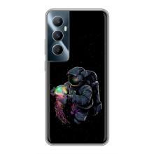 Силиконовый Чехол с принтом "Космонавты" на Realme C65 – В руках земля