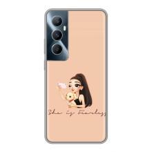 Силиконовый Чехол на Realme C65 с картинкой Стильных Девушек – С собакой