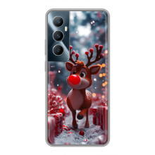 Яркий чехол для Realme C65 с Зимними Оленятами – Олень среди подарков