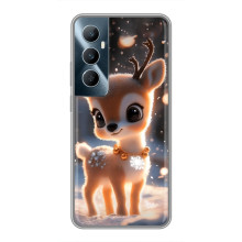 Яркий чехол для Realme C65 с Зимними Оленятами – Оленёнок