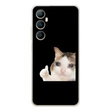 Бампер с принтом Мемы для Realme C66 – Кот в слезах
