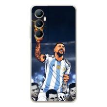 Чехлы для Realme C66 (Leo чемпион) (AlphaPrint) (Месси с кубком)