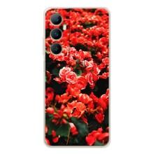Чохли з квітами для Realme C66 (VPrint) (Квіти червоні)