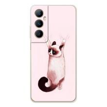 Чехол на Реалми С66 с Котами (VPrint) (Котик падает)