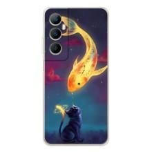 Чехол на тематику: Коты для Realme C66 (Встреча)