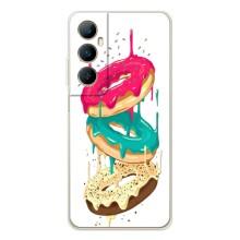 Чехол с изображением  вкусной еды для Realme C66 – Сочные пончики
