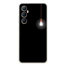 Чехол с картинками на черном фоне для Realme C66 – Лампочка