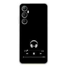Чехол с картинками на черном фоне для Realme C66 – Плеер