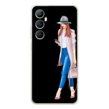 Чохол з картинкою Модні Дівчата Realme C66 – Дівчина з телефоном