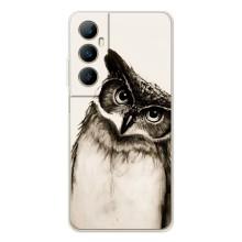 Чехол с птицами на Realme C66 (VPrint) (Сова)