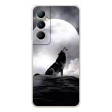 Чехол с Волком на Realme C66 – Волк и луна