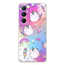 Чехол Unicorn на Realme C66 – Радуга и Единорог