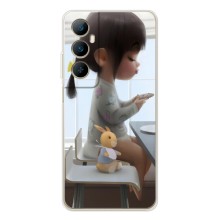 Девчачий Чехол для Realme C66 – Девочка с игрушкой