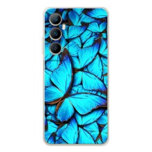 Силиконовый бампер с картинкой животных для Realme C66 – Крылья бабочек