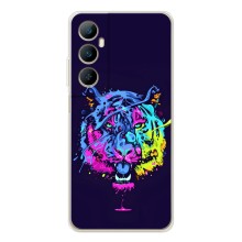 Силиконовый бампер с картинкой животных для Realme C66 – Тигр-Арт