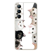 Силиконовый чехол с котиком для Realme C66 (Коты)
