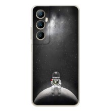 Силиконовый Чехол с принтом "Космонавты" на Realme C66 – Космонавт романтик