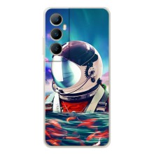Силиконовый Чехол с принтом "Космонавты" на Realme C66