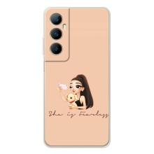 Силіконовый Чохол на Realme C66 з картинкой Модных девушек – З собакою