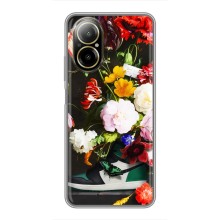 Брендновые Чехлы для Realme C67 - (PREMIUMPrint) (Nike цветы)