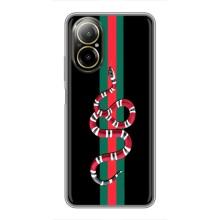 Чехлы Бренд GUCCI для Realme C67 – Змей Гуччи
