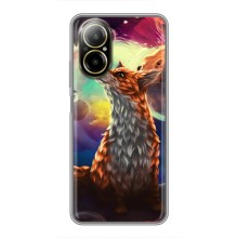 Чохли з картинкою Лисичка для Realme C67 (VPrint) (Лисичка в космосі)