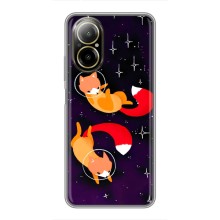 Чохли з картинкою Лисичка для Realme C67 (VPrint) (Лисички космонавти)
