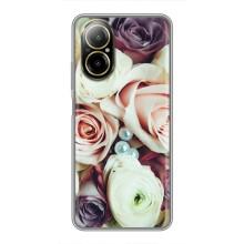 Чехлы с принтом Розочки для Realme C67 – Букет РОЗ