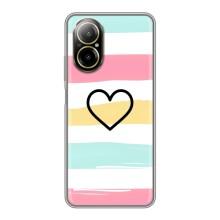 Чехлы с тематикой "Маленькие Сердечки" на Realme C67 (Красивое сердечко)
