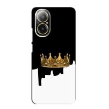 Чехол (Корона на чёрном фоне) для Реалми с67 (Золотая корона)