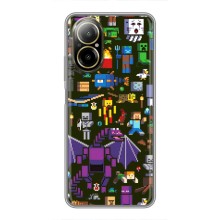 Чохол Майнкрафт на Realme C67 (AlphaPrint) Minecraft (Колаж Майнкрафт)