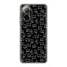 Чохол на тематику: Коти для Realme C67 – Котики на чорному