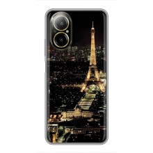 Чехол Эйфелева Башня для Realme C67 - (AlphaPrint) (Ночной Париж)