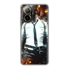Силиконовый чехол с картинкой "Герой Pubg" на Realme C67 – Man Пубг