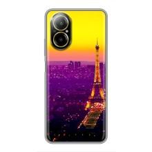 Чехол с Эйфелевой башней на Realme C67 – Яркая башня
