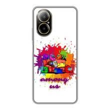 Чохли Амонг Ас для Realme C67 (AlphaPrint) (Яскравий АмонгАс)
