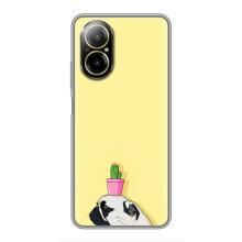 Бампер для Realme C67 с картинкой "Песики" – Кактус на голове