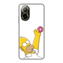 Чjхол з Сімпсонами для Realme C67 (VPrint) (Гомер з пончиком)