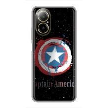 Чехол с Щитом Капитана Америки на Realme C67 – Щит Капитана