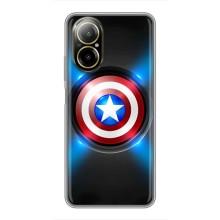 Чехол с Щитом Капитана Америки на Realme C67 – Яркий Щит Капитана
