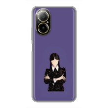 Чохли Венсдей на Realme C67 Уенсдей (AlphaPrint) (Венздей у чорному)